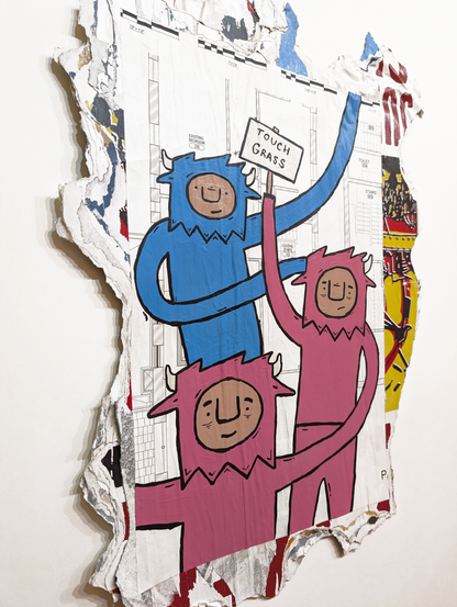 "Outside" Original Wheat pasted poster by Penny Pinch