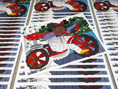 "Big Wheel Hero" Bloomingdale Trail Print by Delisha