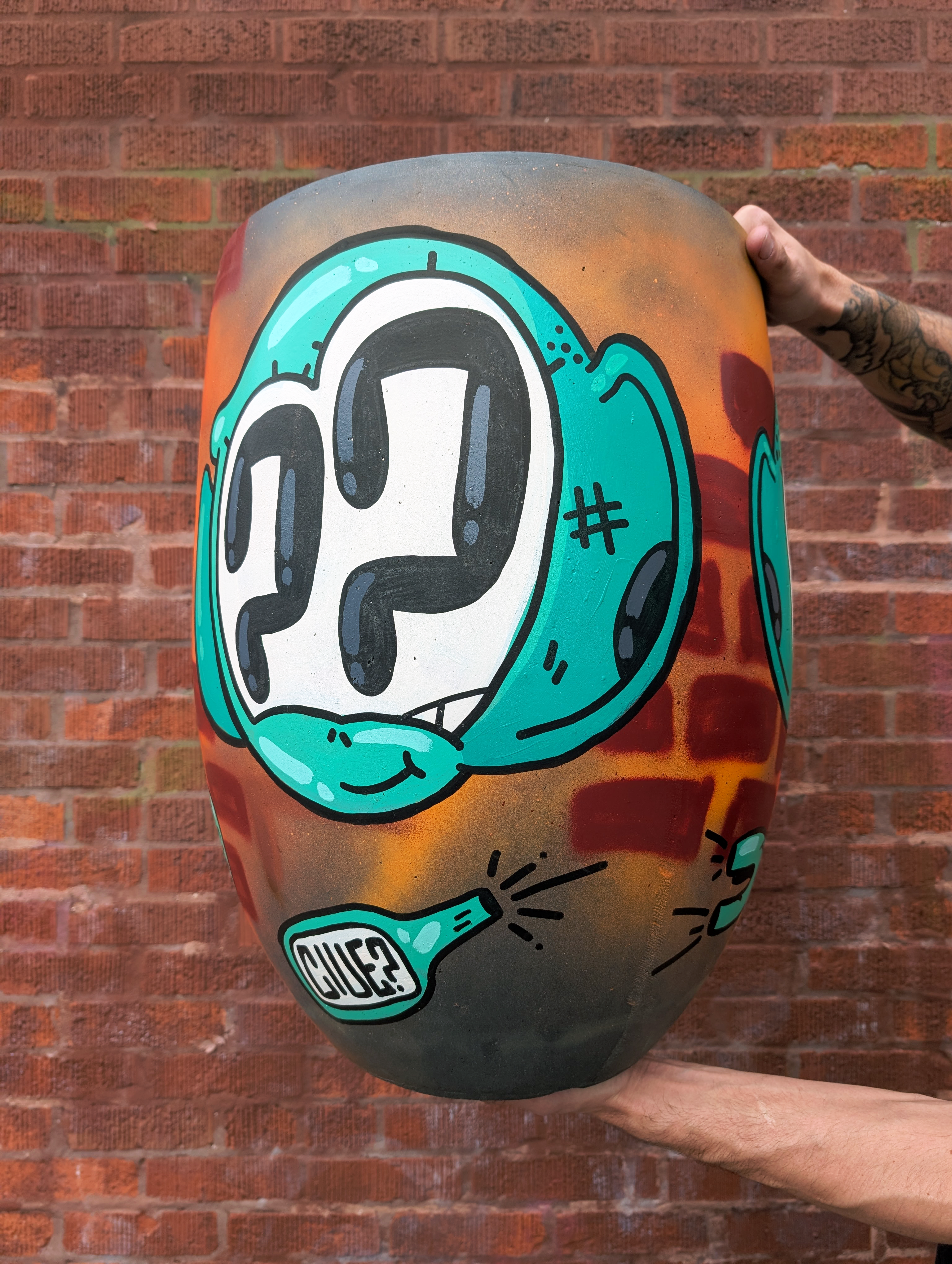 Clue Hand Embellished Planter Pot