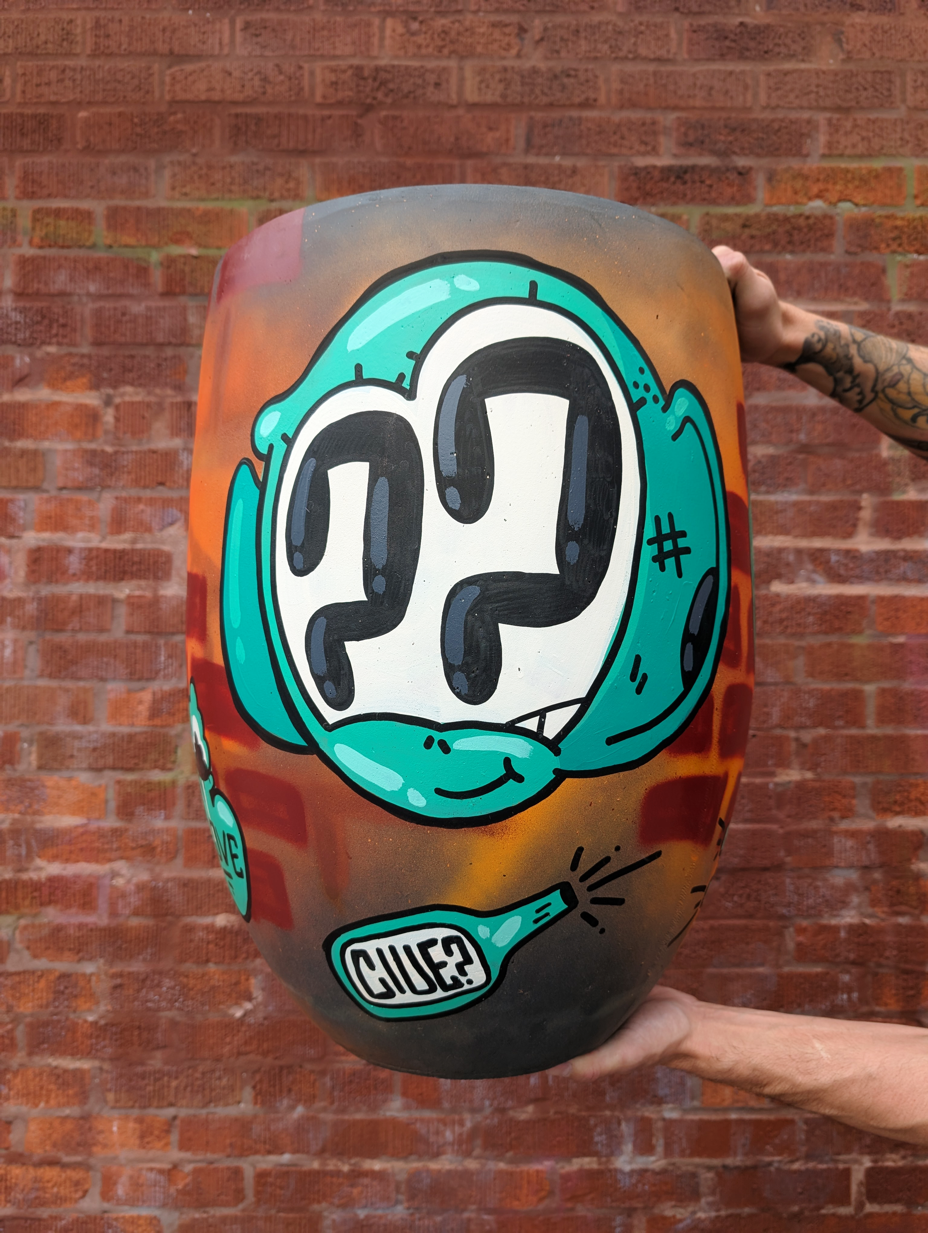 Clue Hand Embellished Planter Pot