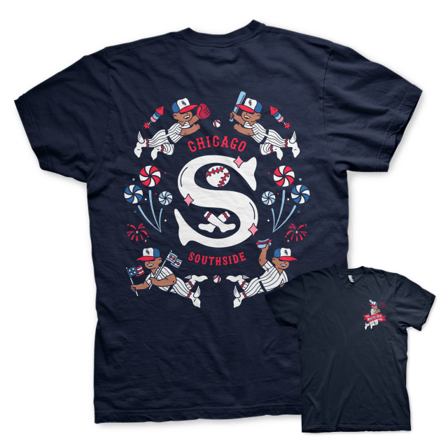 Ariel Sinha 4th of July-Inspired T-Shirt White Sox vs Blue Jays