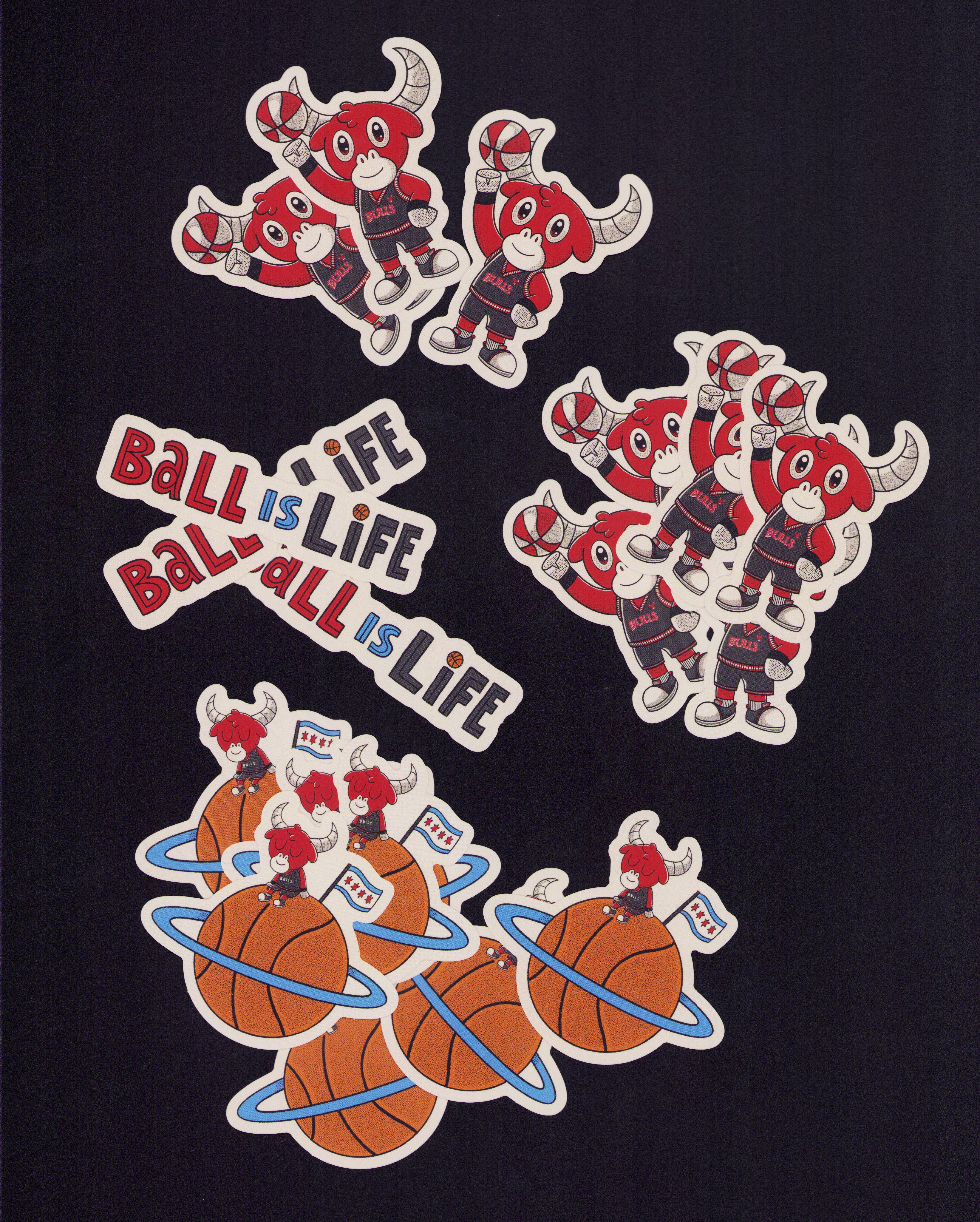 Bulls Sticker Pack by Blake Jones