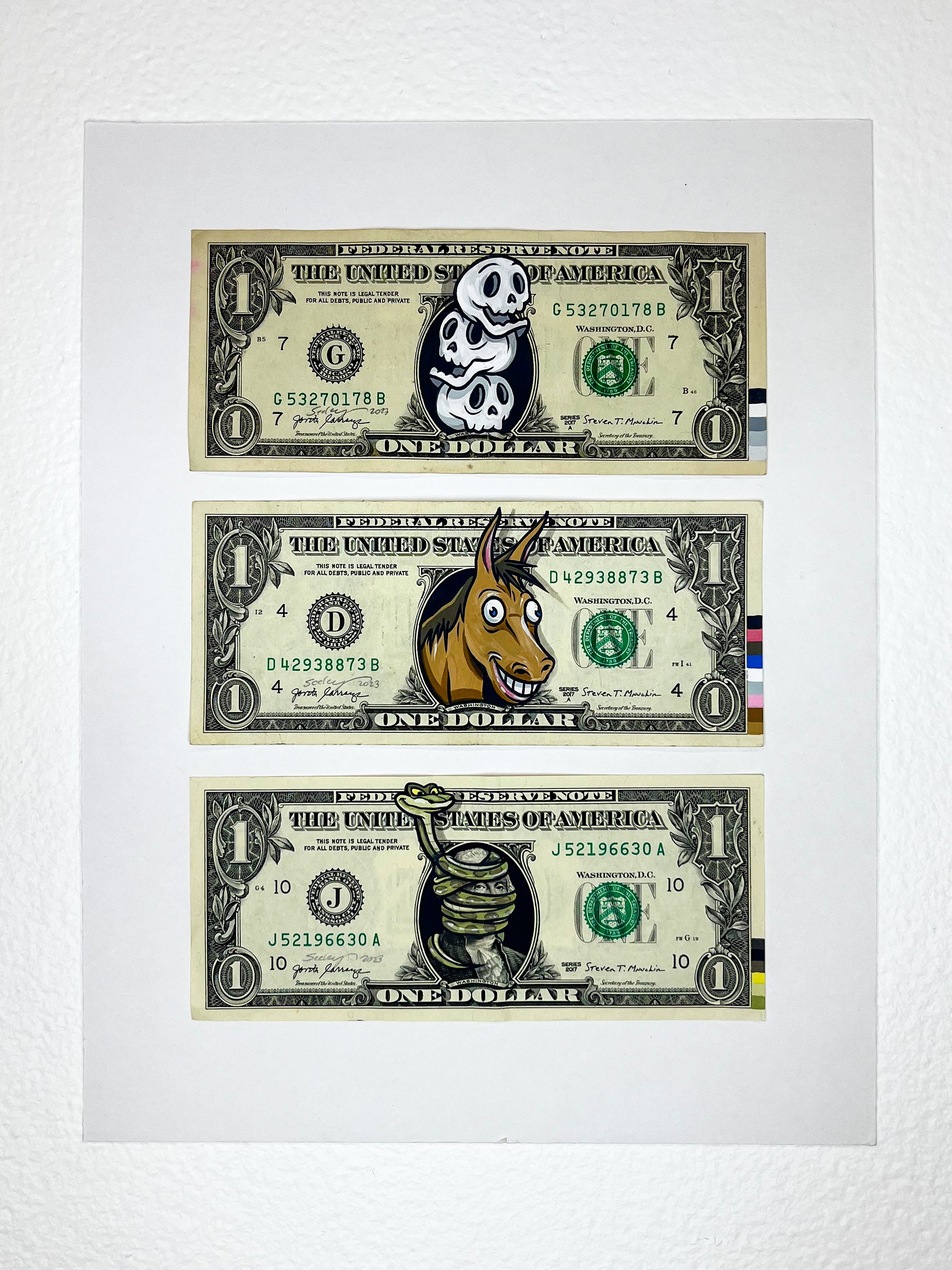 “Untitled (3 dollars)” by Steve Seeley