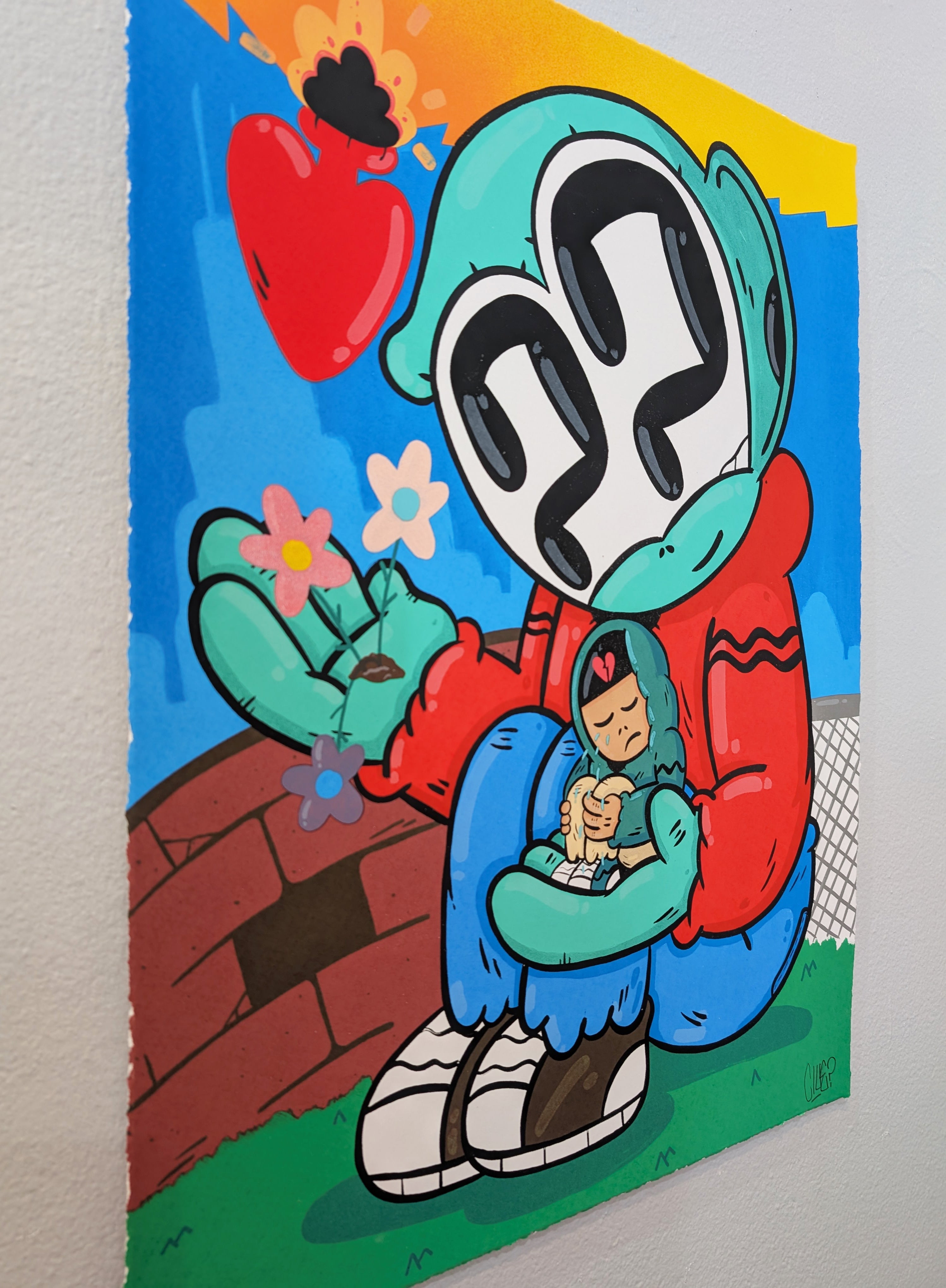 "You Can Rest Here" (screen print)  by Clue