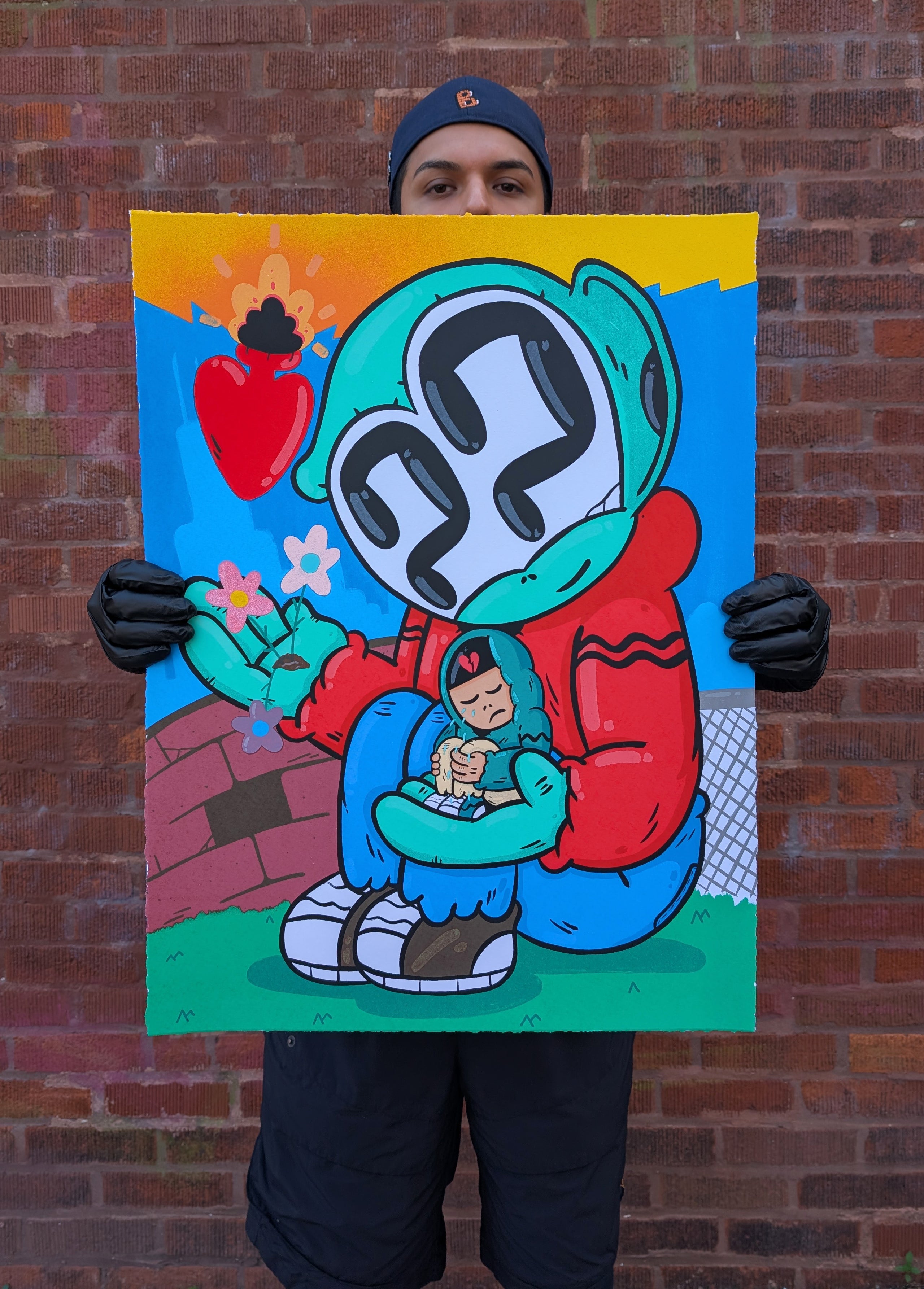 "You Can Rest Here" (screen print)  by Clue