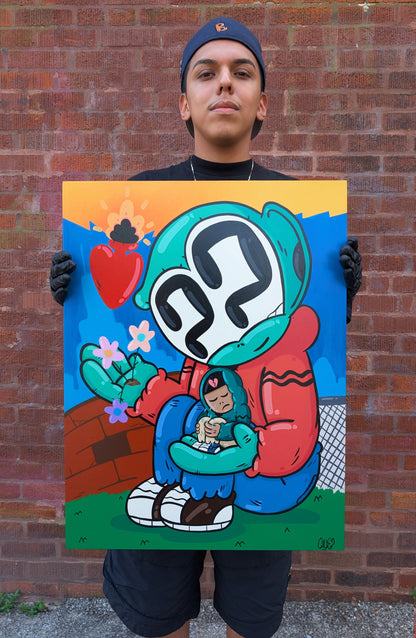 "You Can Rest Here" (screen print)  by Clue