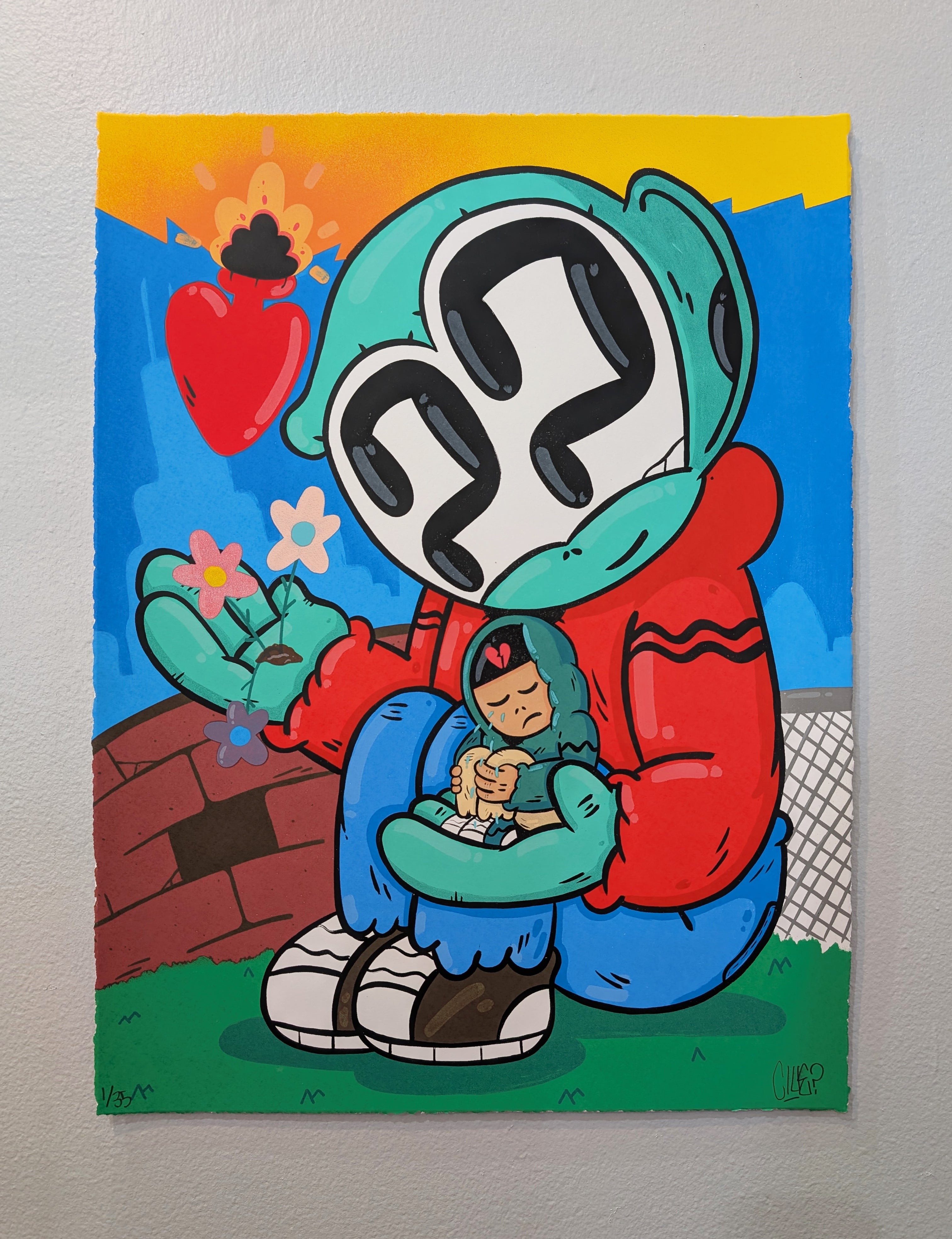 "You Can Rest Here" (screen print)  by Clue