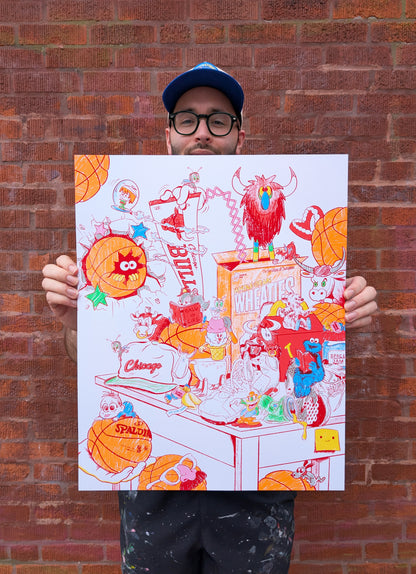 "Cartoon Dynasty: The Bulls Still Life" by Griffin Goodman