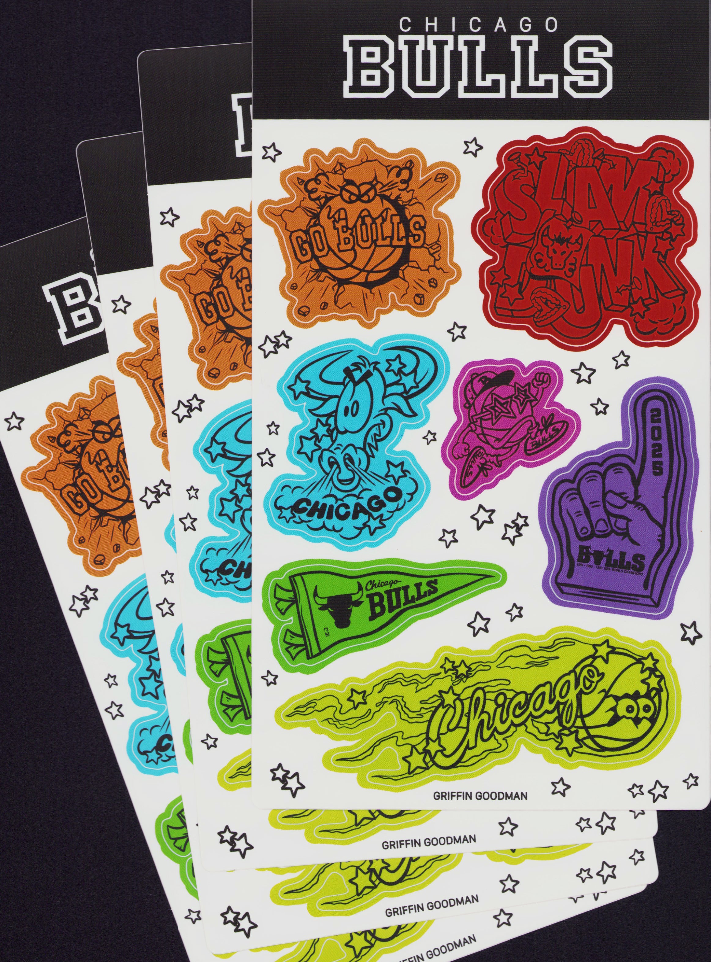 Bulls Sticker Sheet