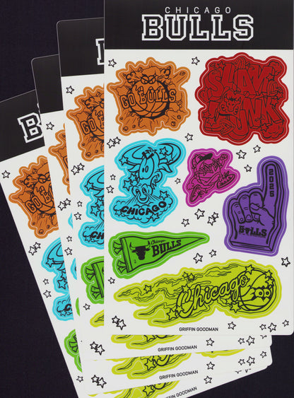Bulls Sticker Sheet