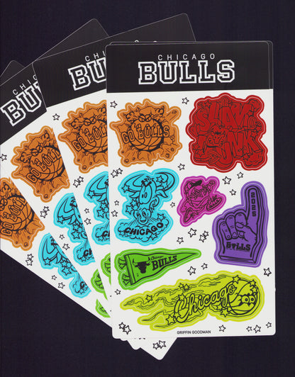Bulls Sticker Sheet