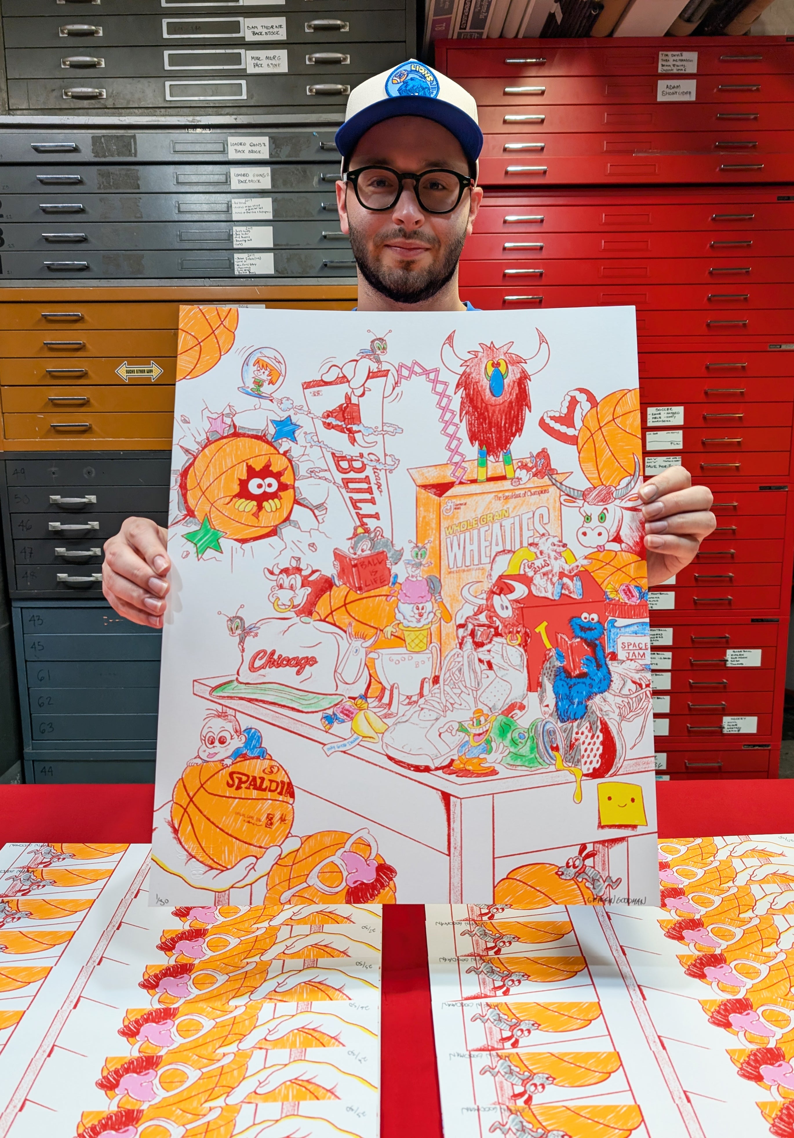 "Cartoon Dynasty: The Bulls Still Life" by Griffin Goodman