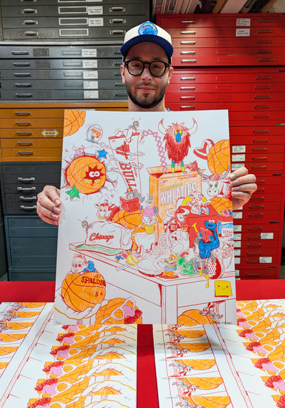 "Cartoon Dynasty: The Bulls Still Life" by Griffin Goodman