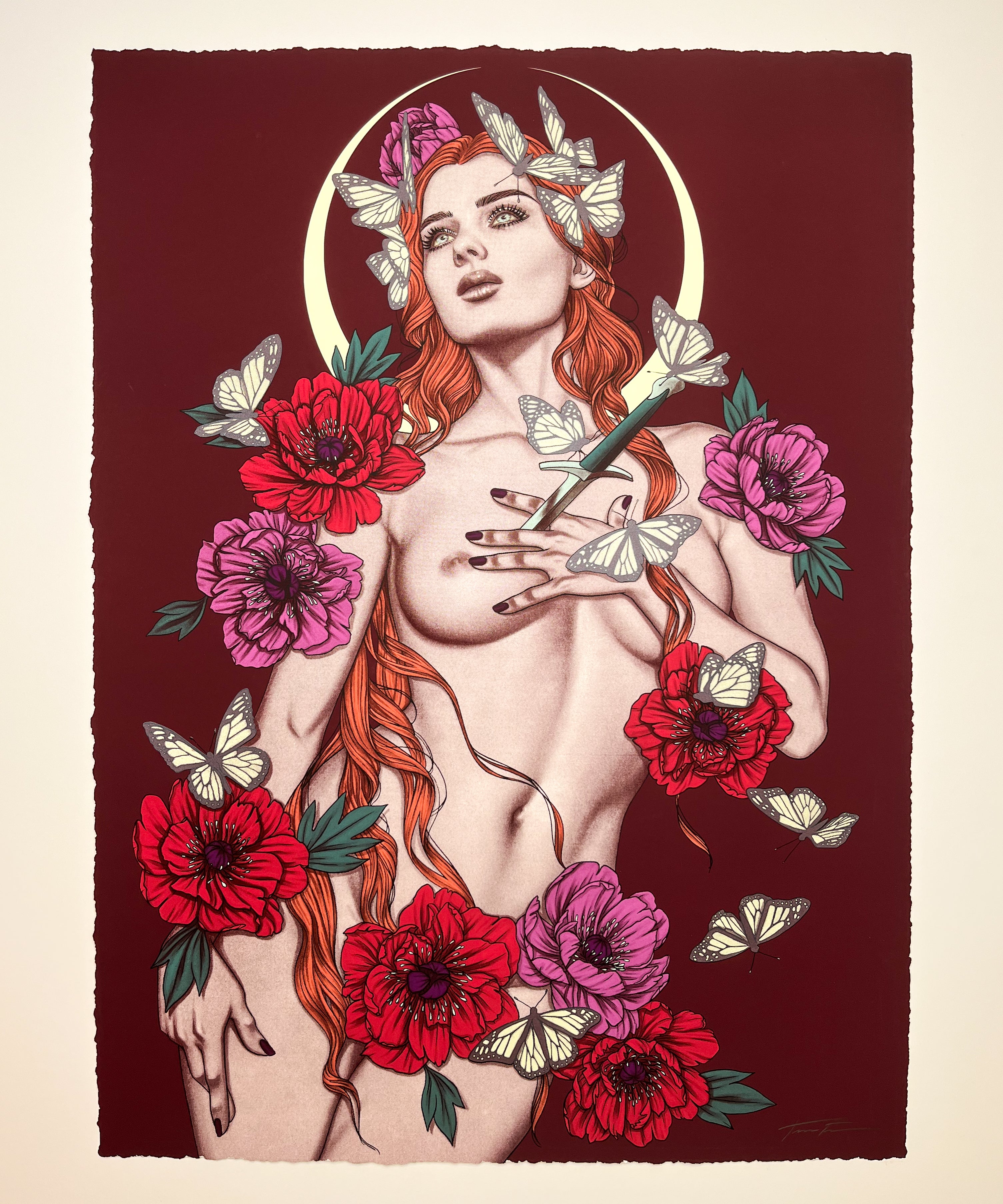 "Pinned Like Butterflies (Beneath The Glass)" 1 of 1 Variant by Jenny Frison