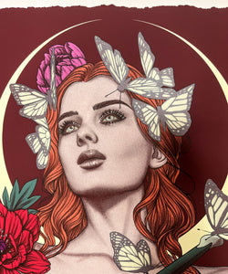 "Pinned Like Butterflies (Beneath The Glass)" 1 of 1 Variant by Jenny Frison