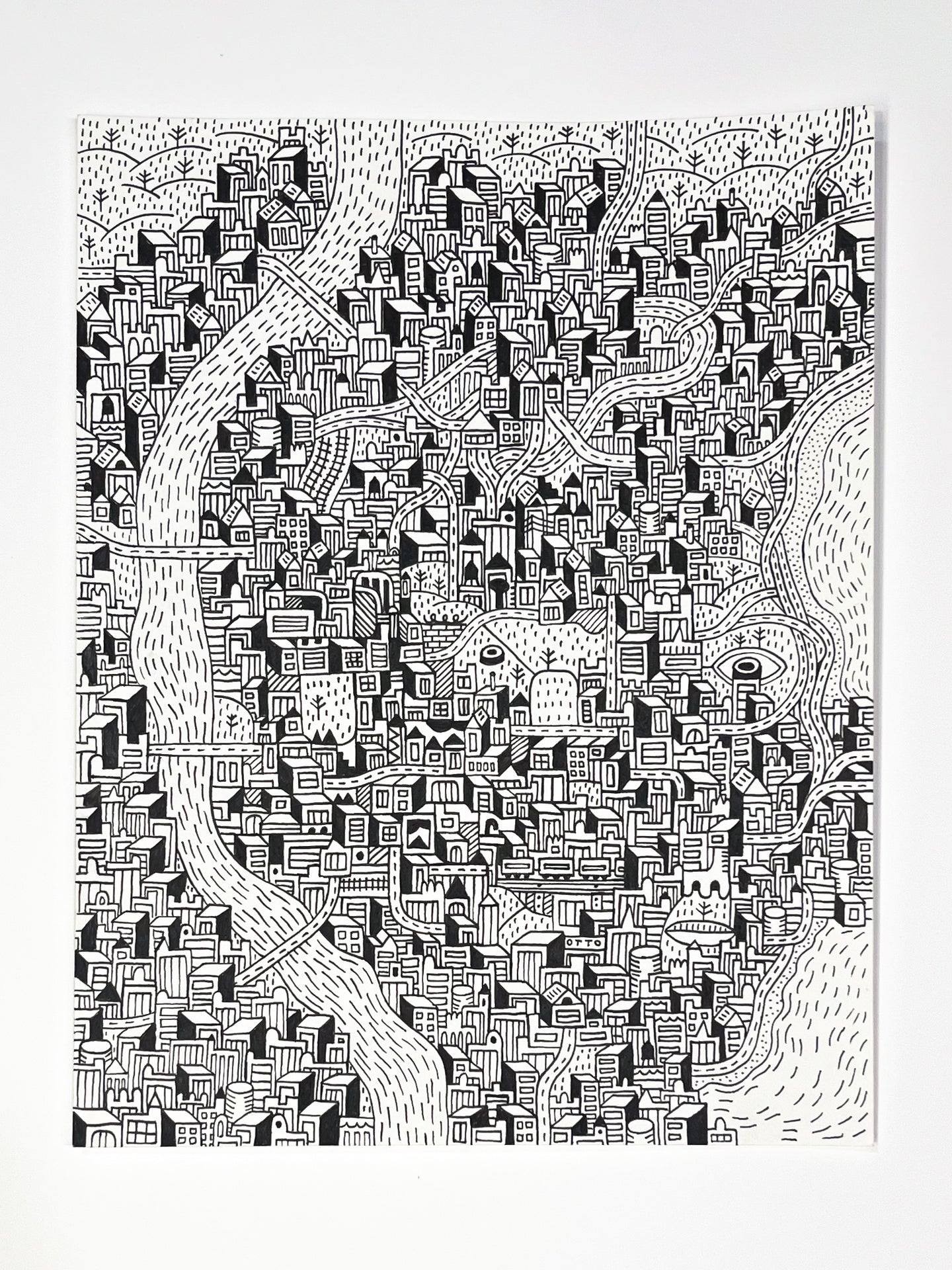 “Living City” Original by Nate Otto