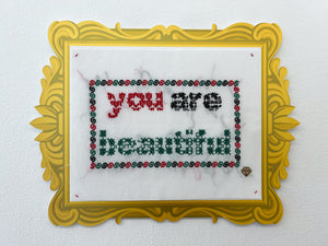 "You Are Beautiful; A Tatreez Study” by Emma Mckee