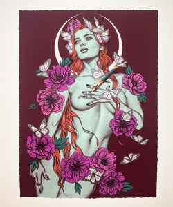 "Pinned Like Butterflies (Beneath The Glass)" Variant by Jenny Frison