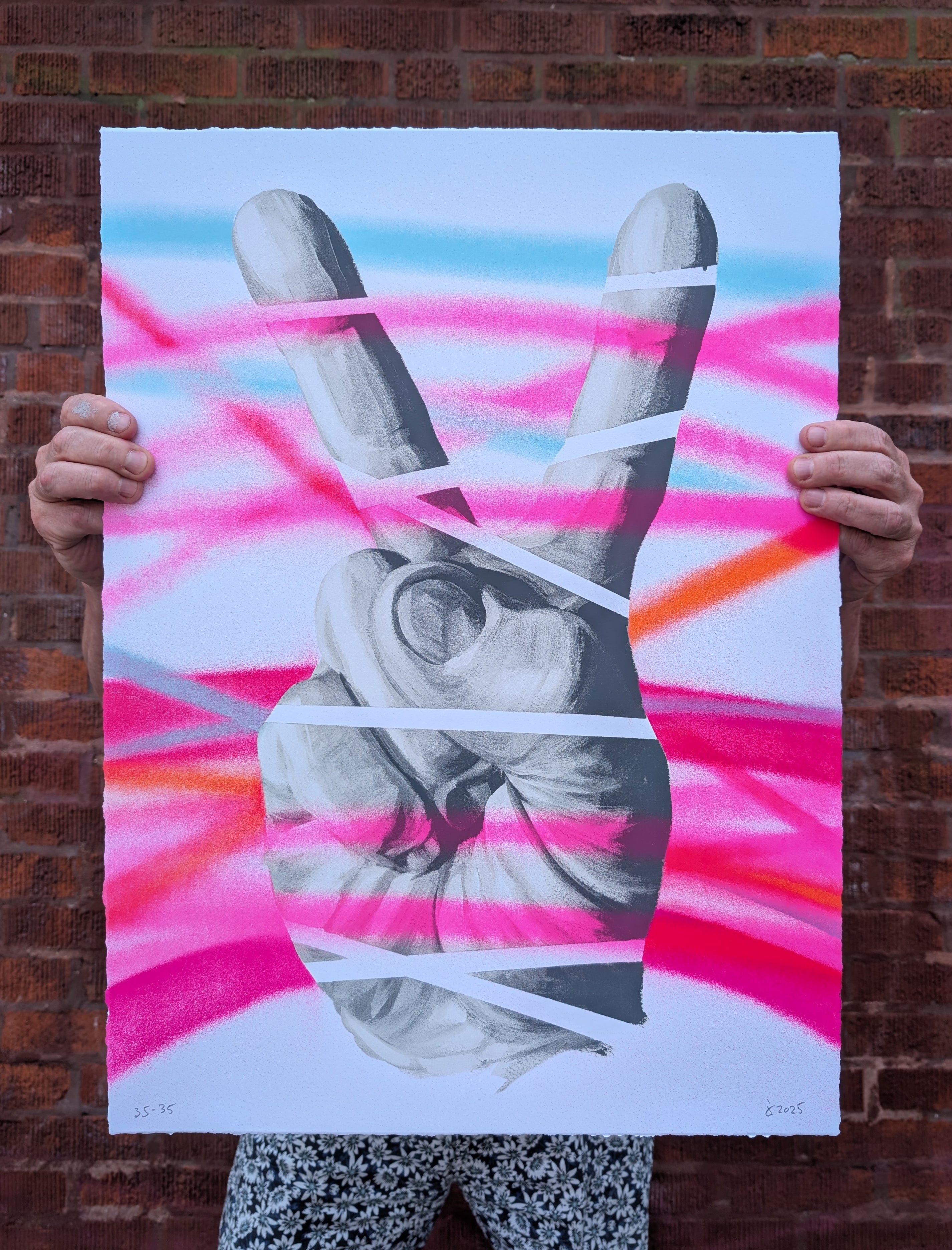 "PEACE OUT" (Screen Print) by Jeff Zimmermann