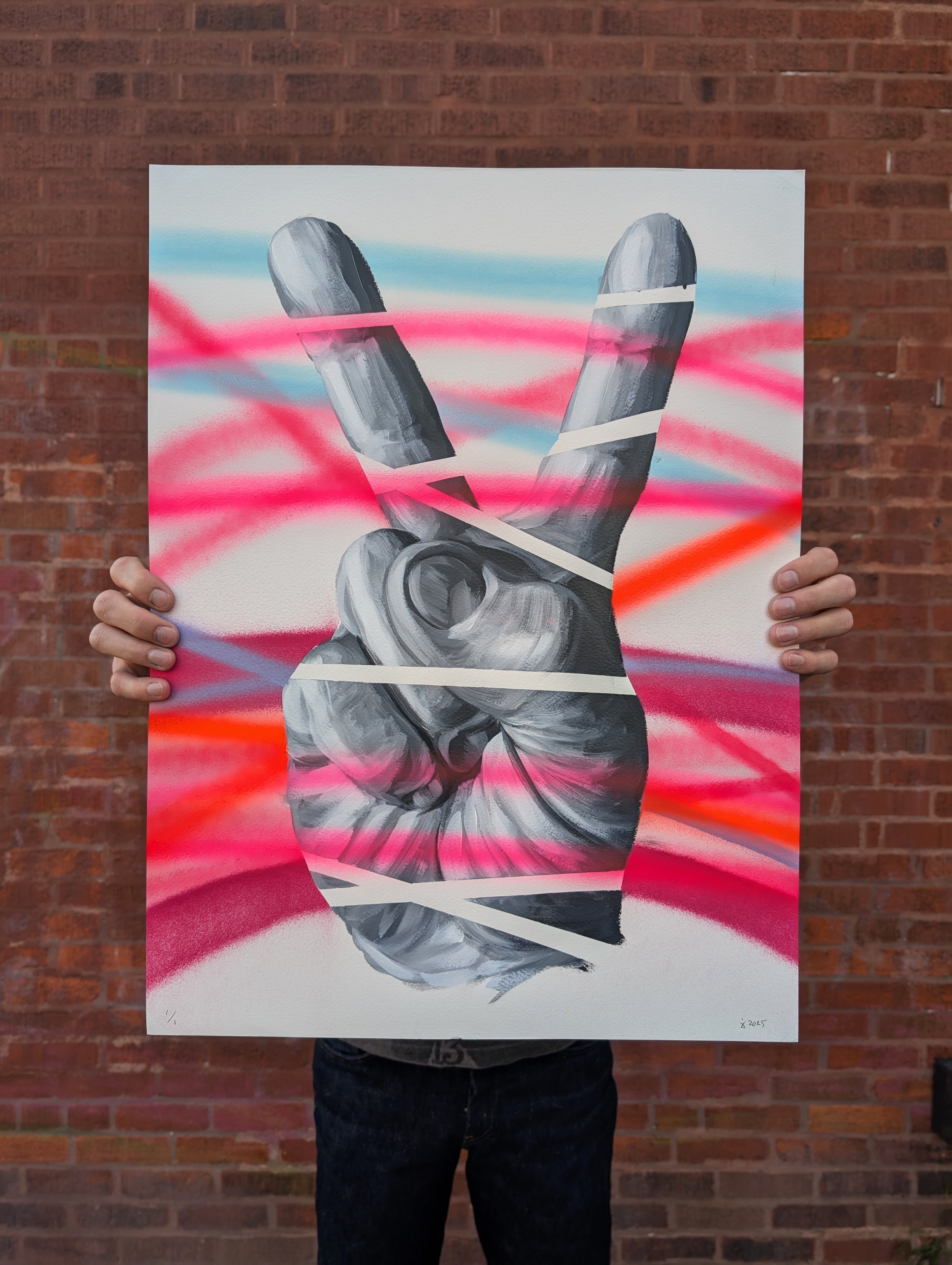 "PEACE OUT"  (Original 3) by Jeff Zimmermann