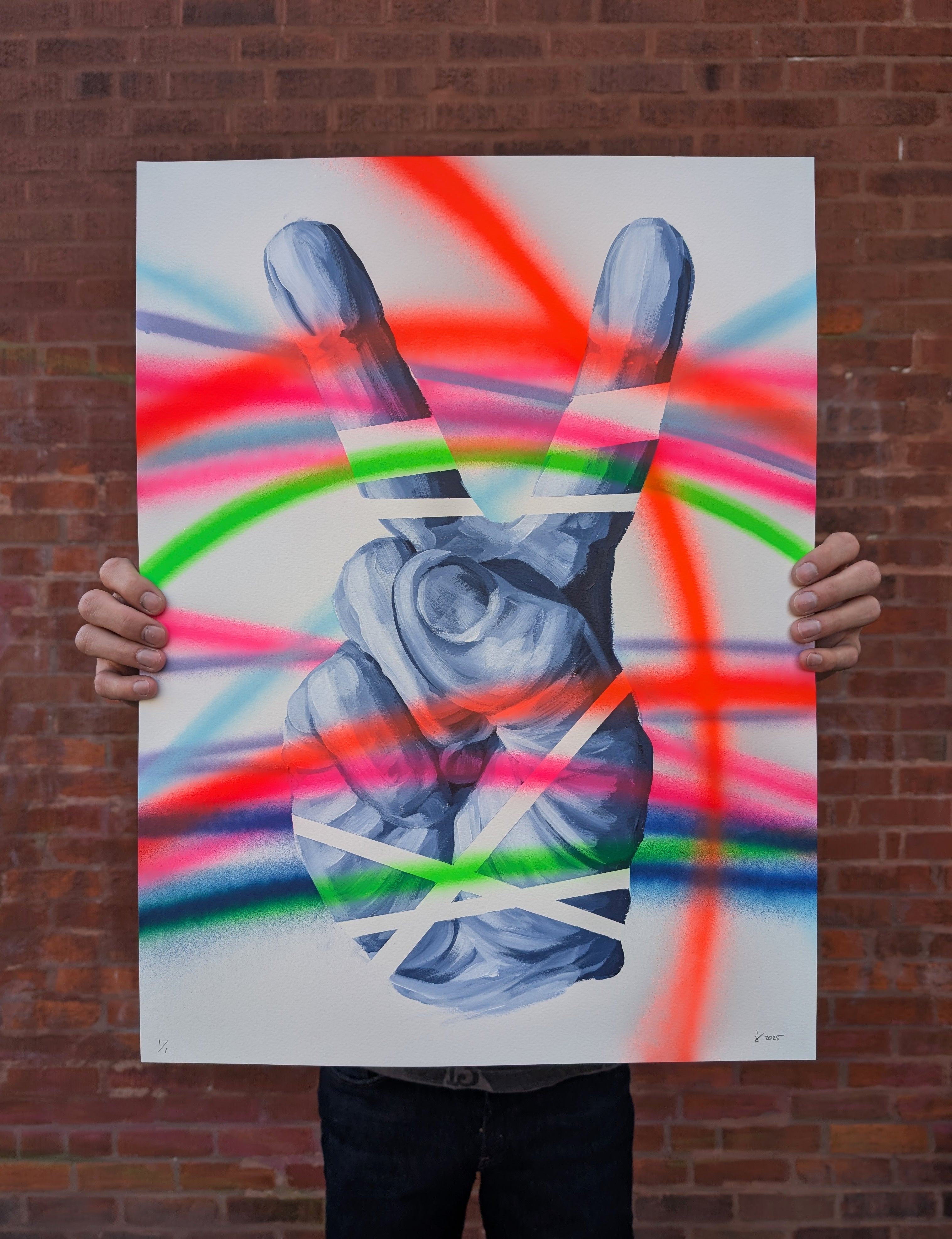 "PEACE OUT" (Original 4) by Jeff Zimmermann