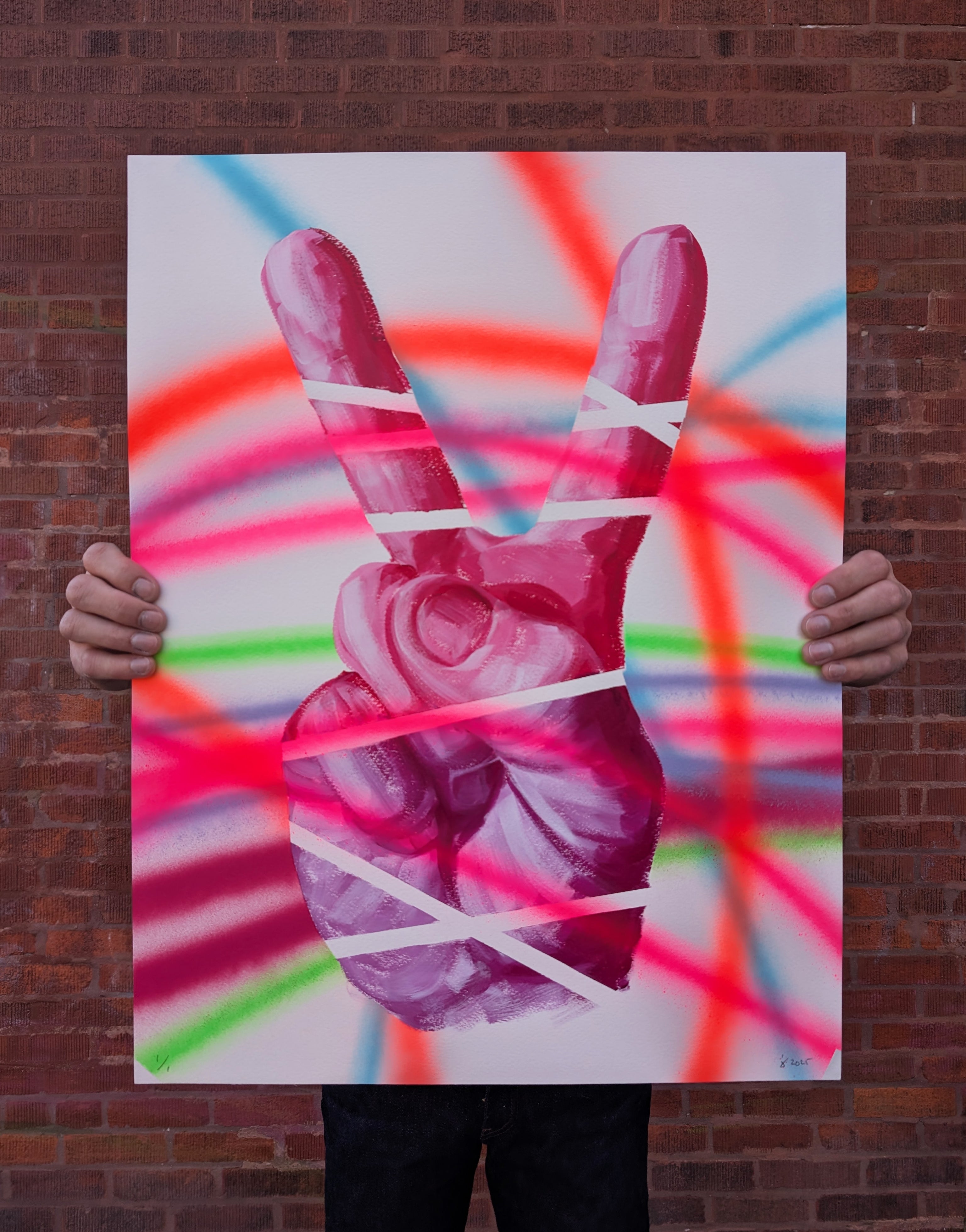 "PEACE OUT" (Original 2) by Jeff Zimmermann