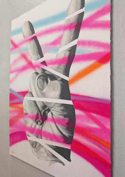 "PEACE OUT" (Screen Print) by Jeff Zimmermann