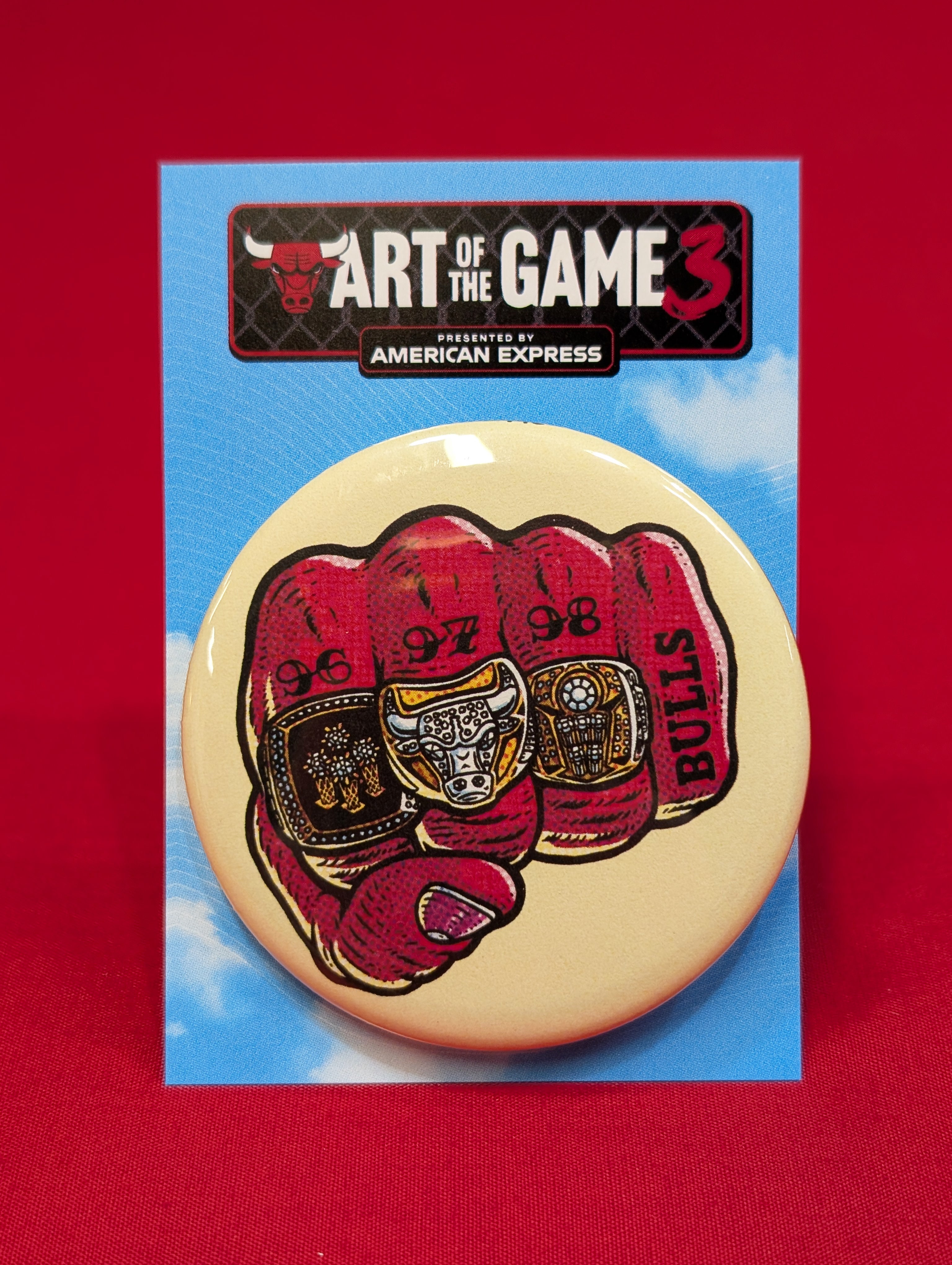 Bulls Button (Left Fist) by Joey D