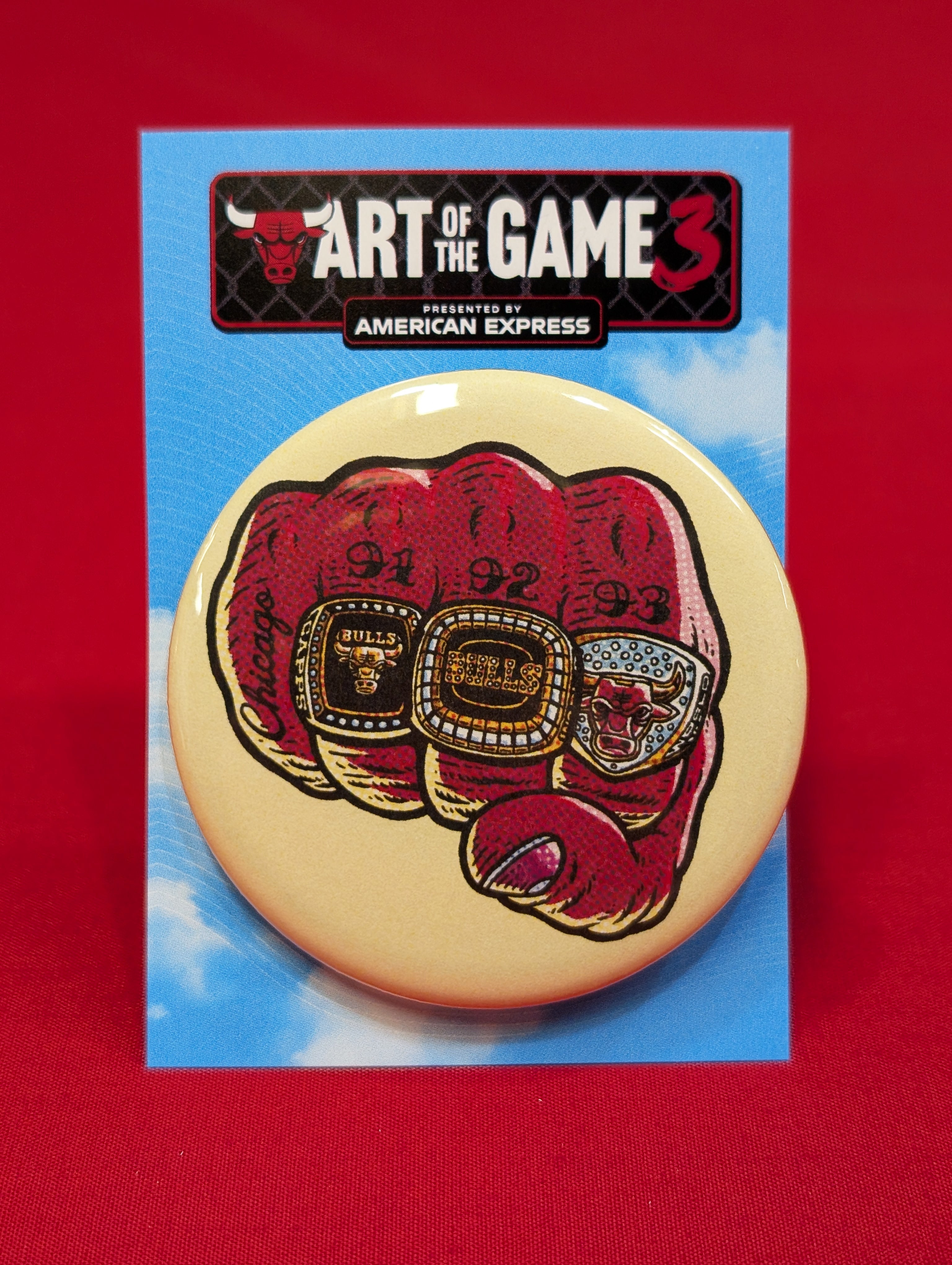 Bulls Button (Right Fist) by Joey D