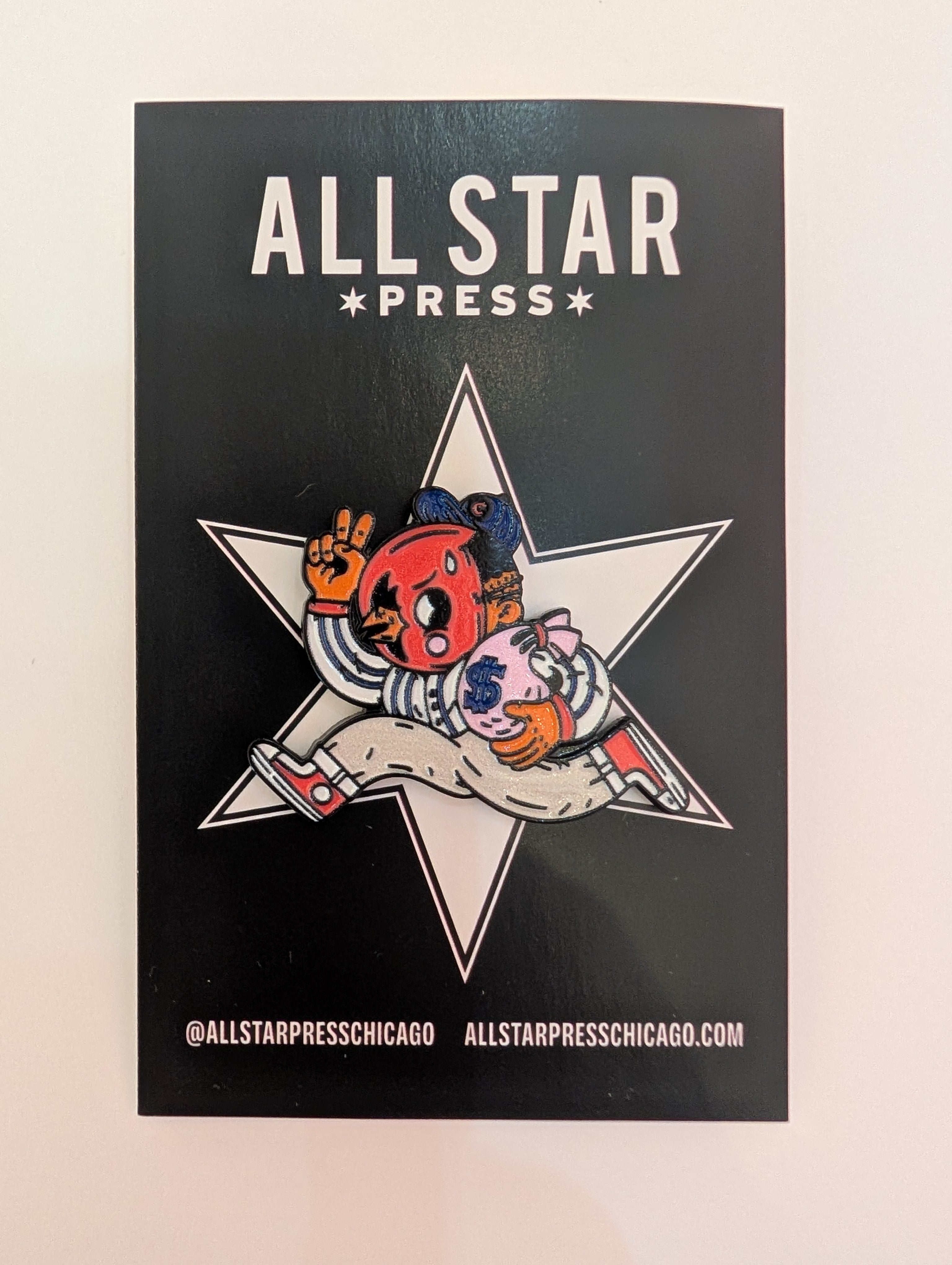 346. "Moneybag Cubs Pin" by Sentrock