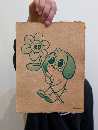 "Pup with Flower" by Blake Jones