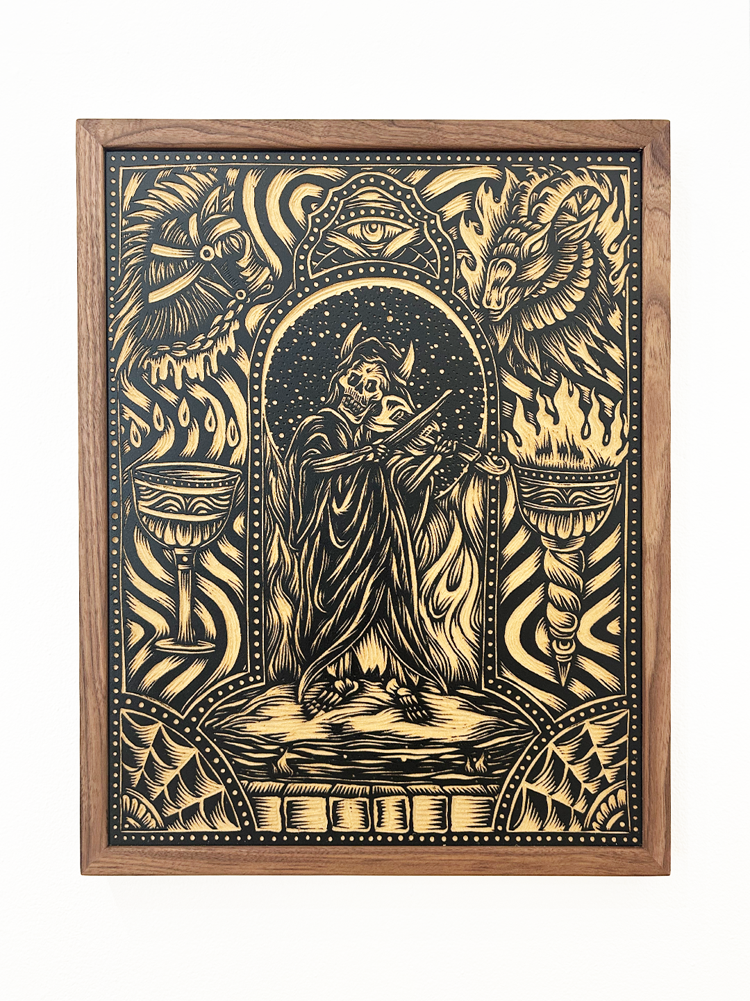 Sounds of Sacrifice (Woodcut #1) by Adam Lundquist