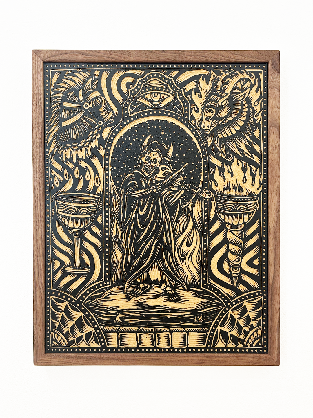 Sounds of Sacrifice (Woodcut #1) by Adam Lunquist