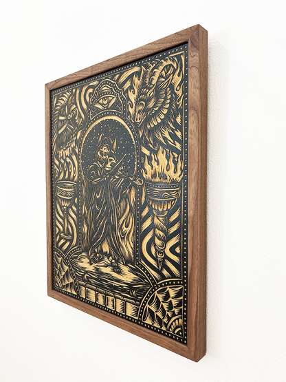 Sounds of Sacrifice (Woodcut #1) by Adam Lundquist