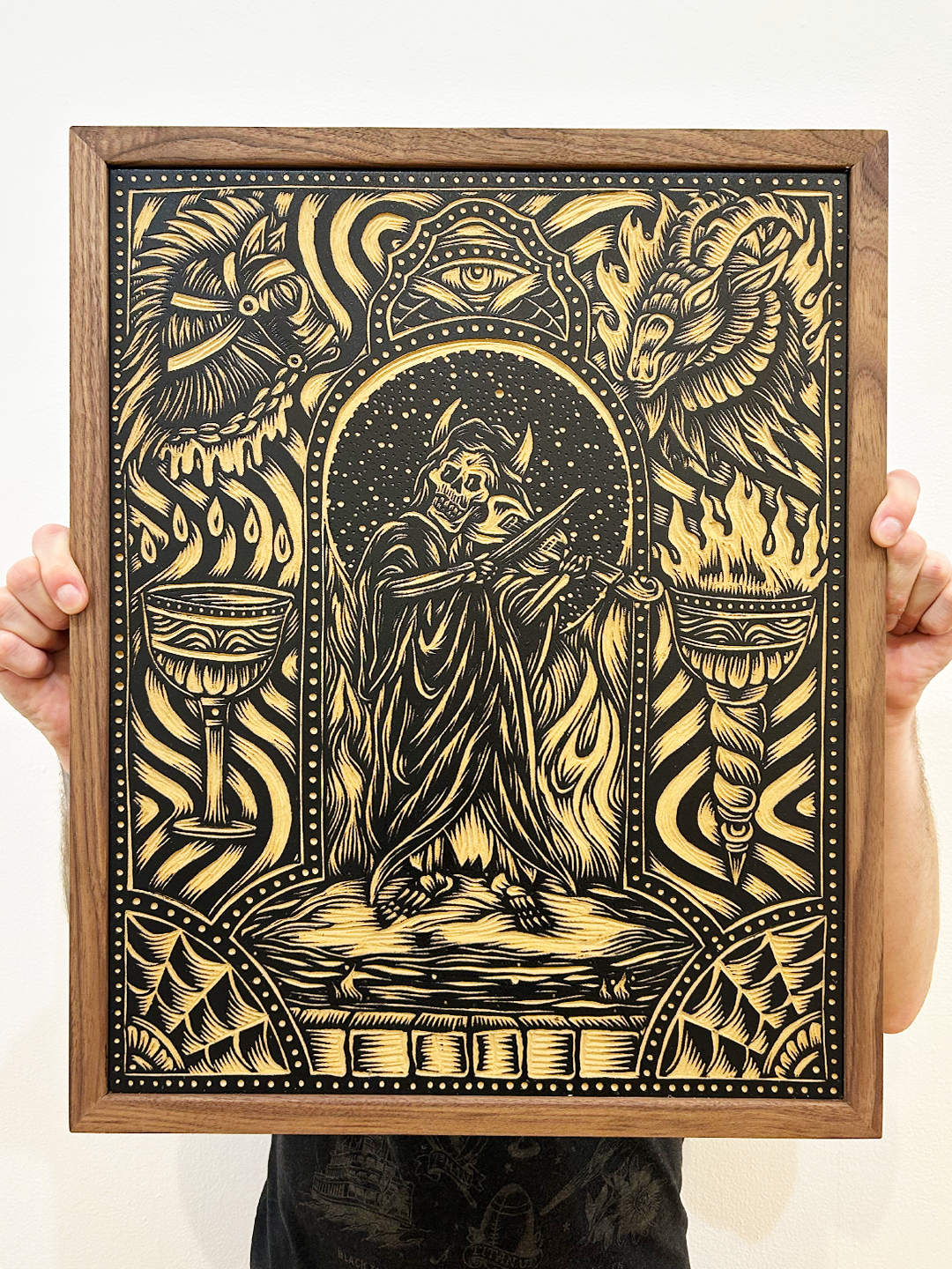 Sounds of Sacrifice (Woodcut #1) by Adam Lundquist