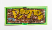 Load image into Gallery viewer, Hand Embellished Bill #4&quot; by Pizza In The Rain
