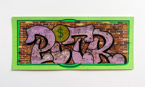 Hand Embellished Bill #2" by Pizza In The Rain