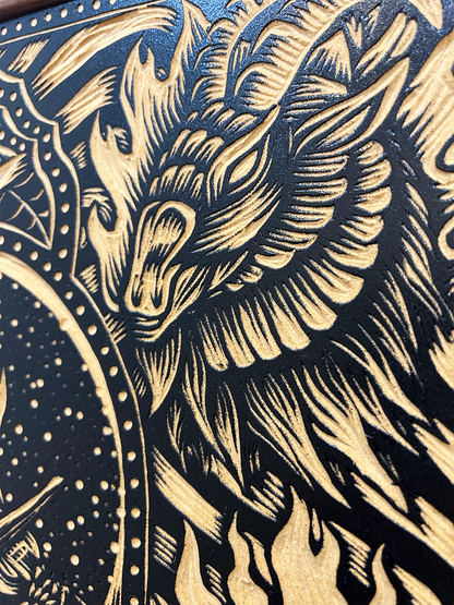 Sounds of Sacrifice (Woodcut #1) by Adam Lundquist