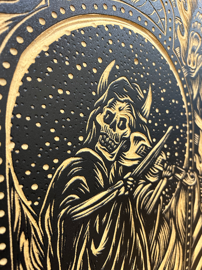 Sounds of Sacrifice (Woodcut #1) by Adam Lundquist