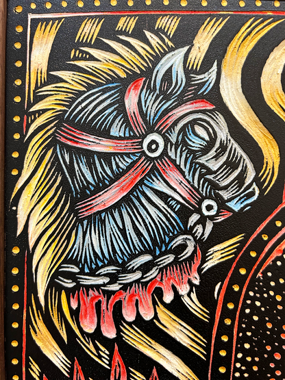 Sounds of Sacrifice (Woodcut #2) by Adam Lundquist