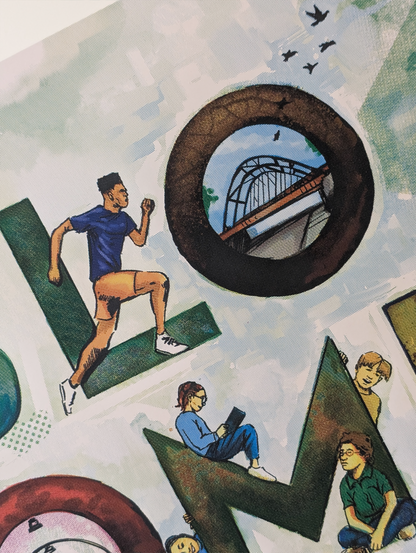 "Trail for a Spell" for the Bloomingdale Trail Poster Series by Cujo