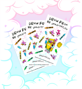 "Happy Shirt Club Sticker Sheet" By Elloo