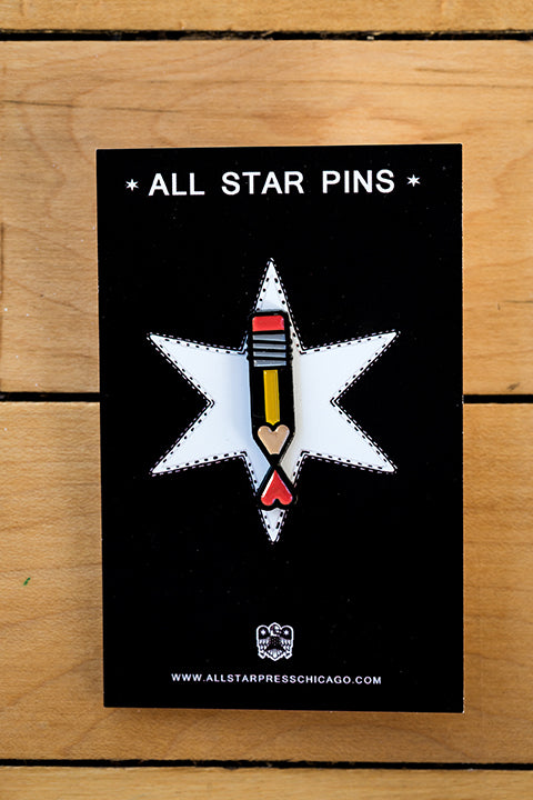 "Pencil Heart" Pin by Sean Mort