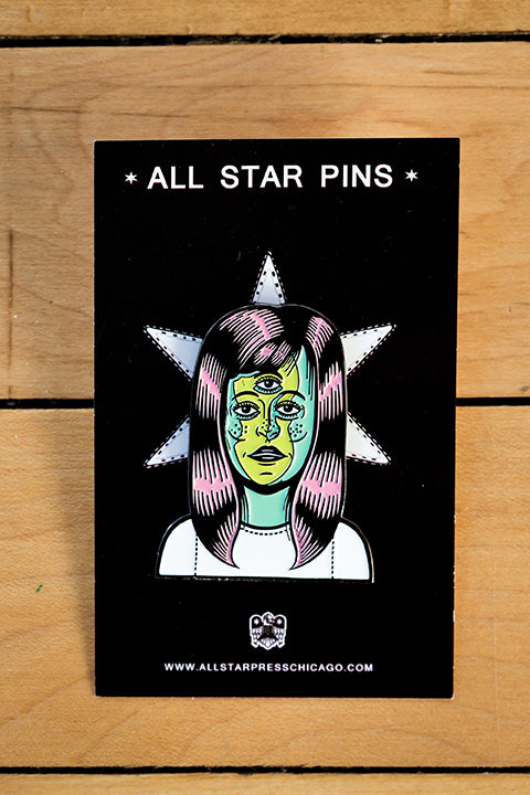 "Three Eyed Girl" Pin by Mike Merg