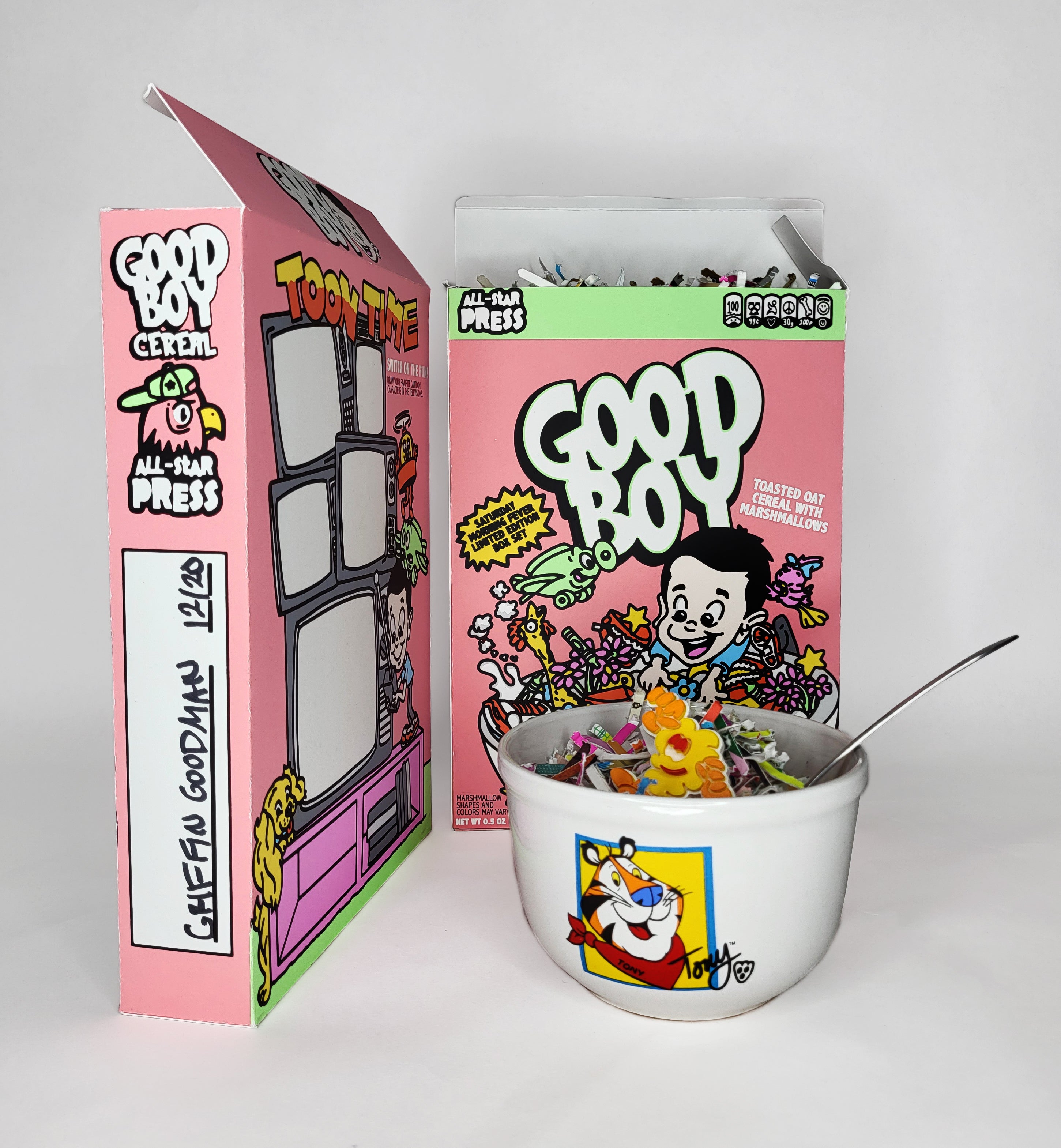 "Good Boy Cereal Box Print" by Griffin Goodman