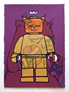 "Bear & Square Test Print 3"  by JC Rivera