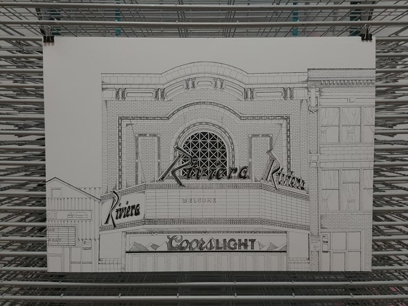 The Riviera Theatre Print by Kate Lewis