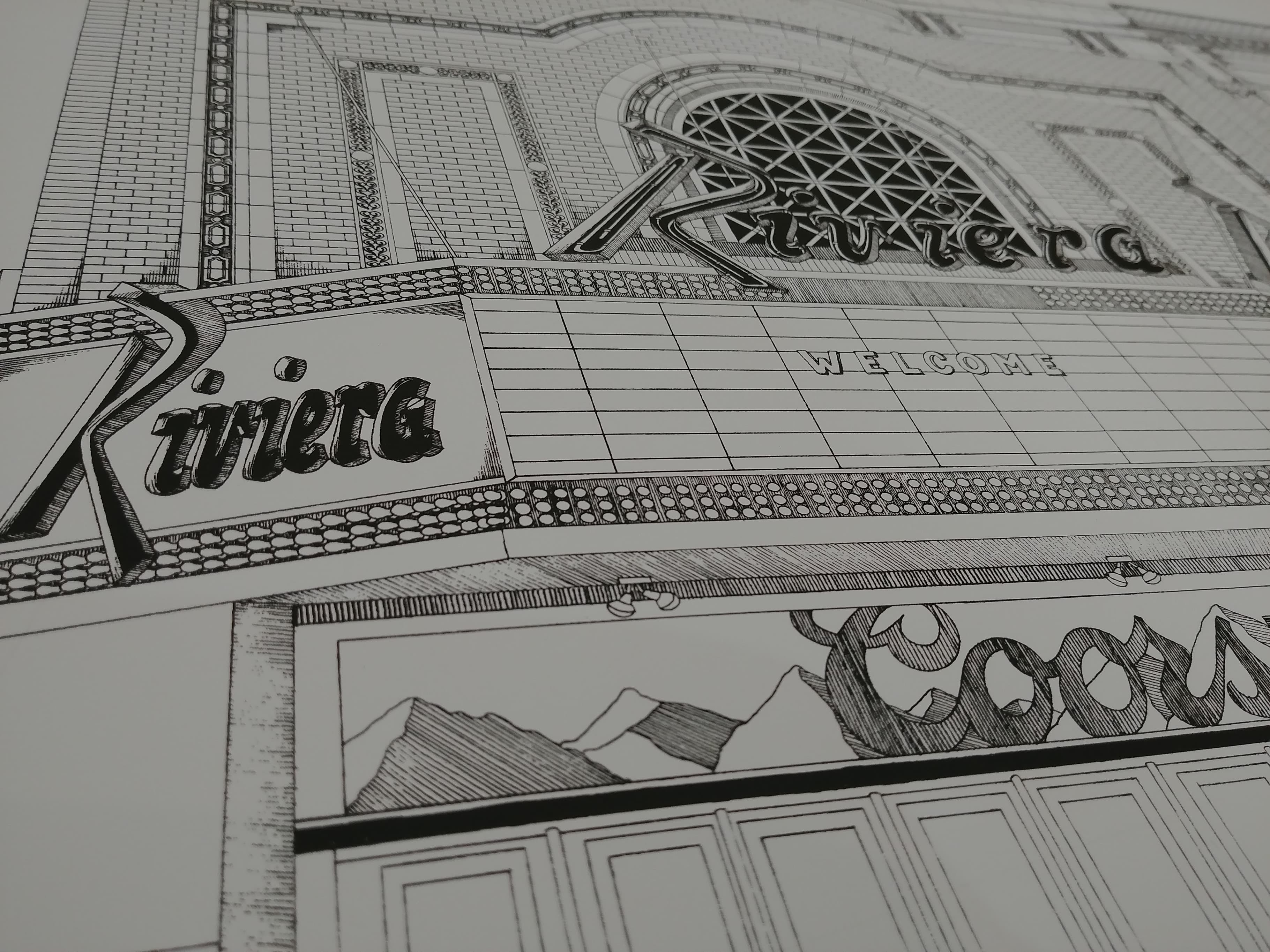 The Riviera Theatre Print by Kate Lewis