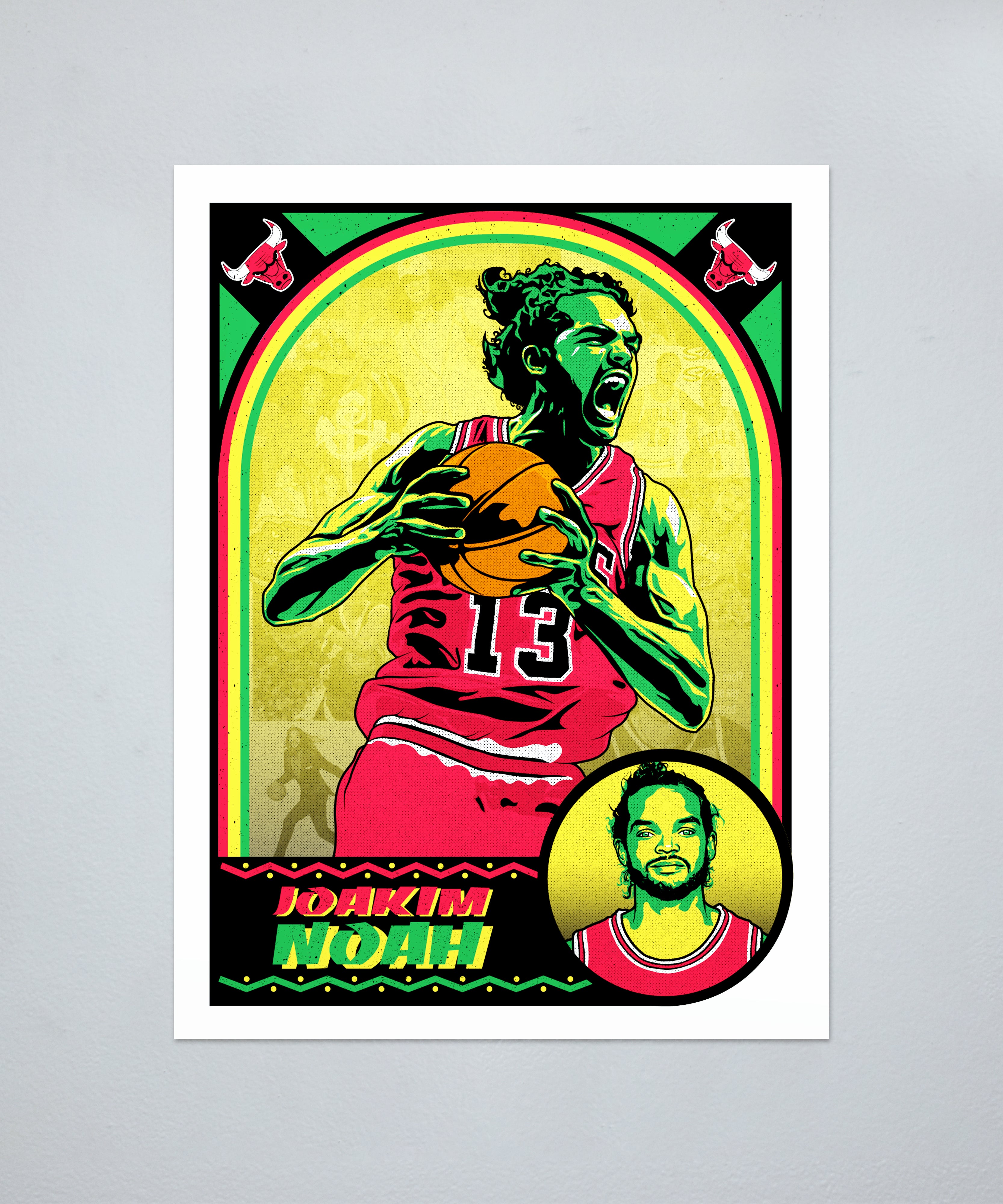 "Joakim Noah Trading Card" by Adam Shortlidge