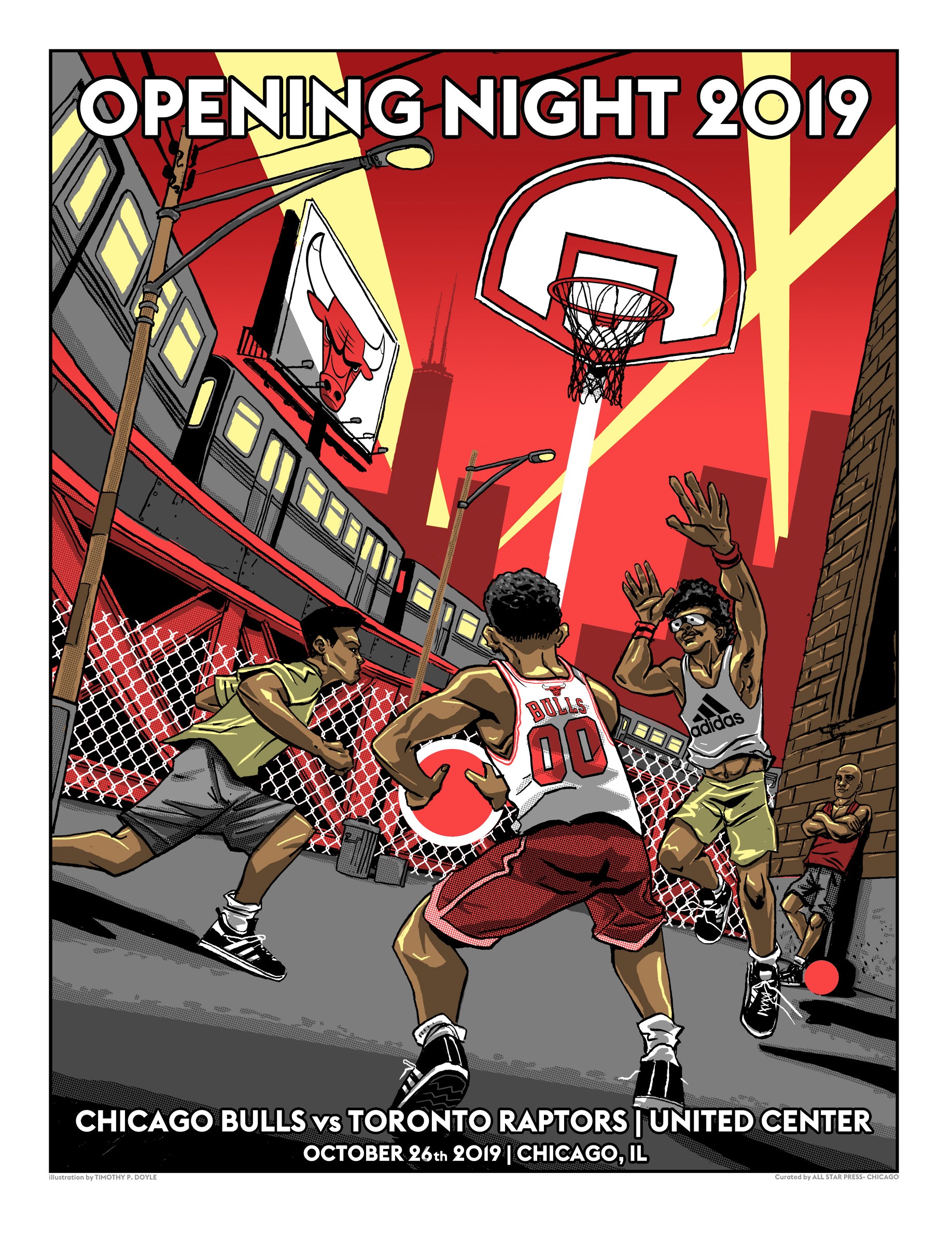 "Officially Licensed Chicago Bulls '19 - '20 Opening Day" by Tim Doyle